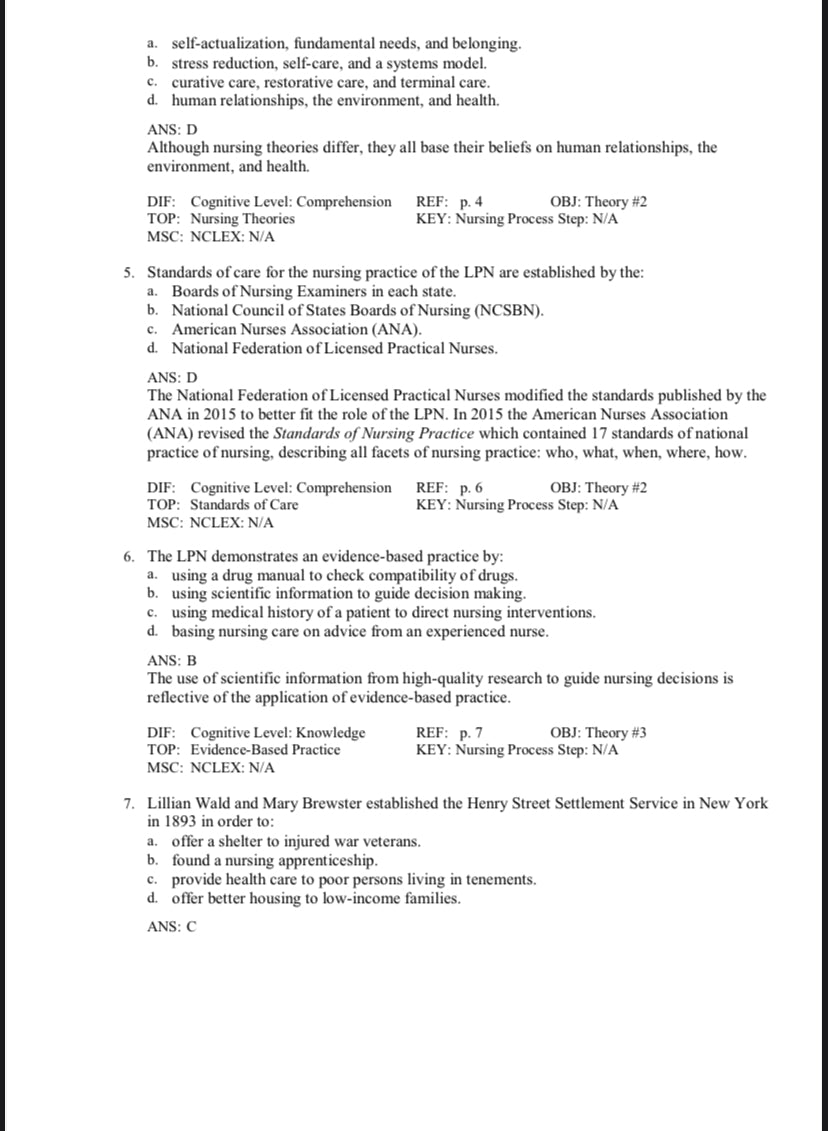 Test Bank for Fundamental Concepts and Skills for Nursing, 6th Edition by Williams