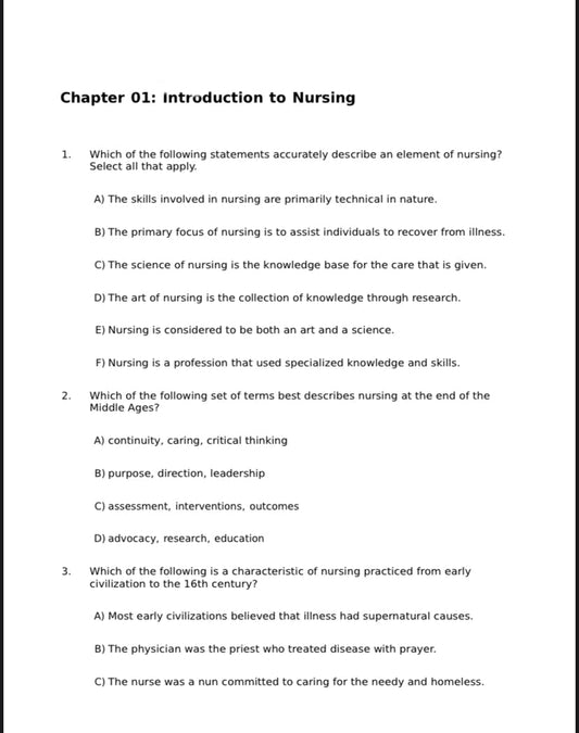 Test Bank for Fundamentals of Nursing 10th Edition by Taylor